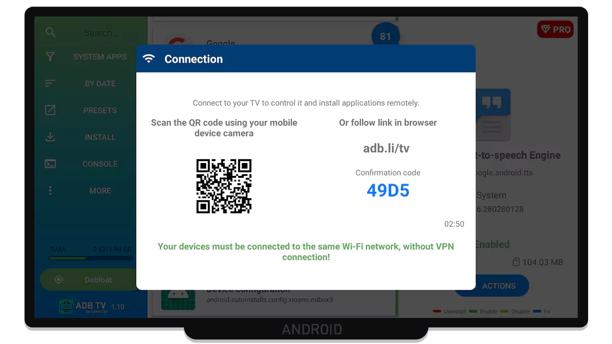 Remote app install